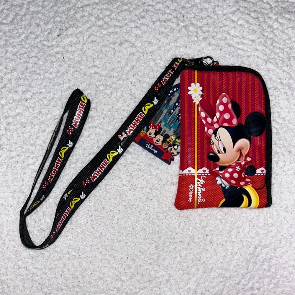 Disney Minnie Mouse Red Lanyard Pouch